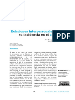 Relaciones Interpersonales Aula: y Su Incidencia en El