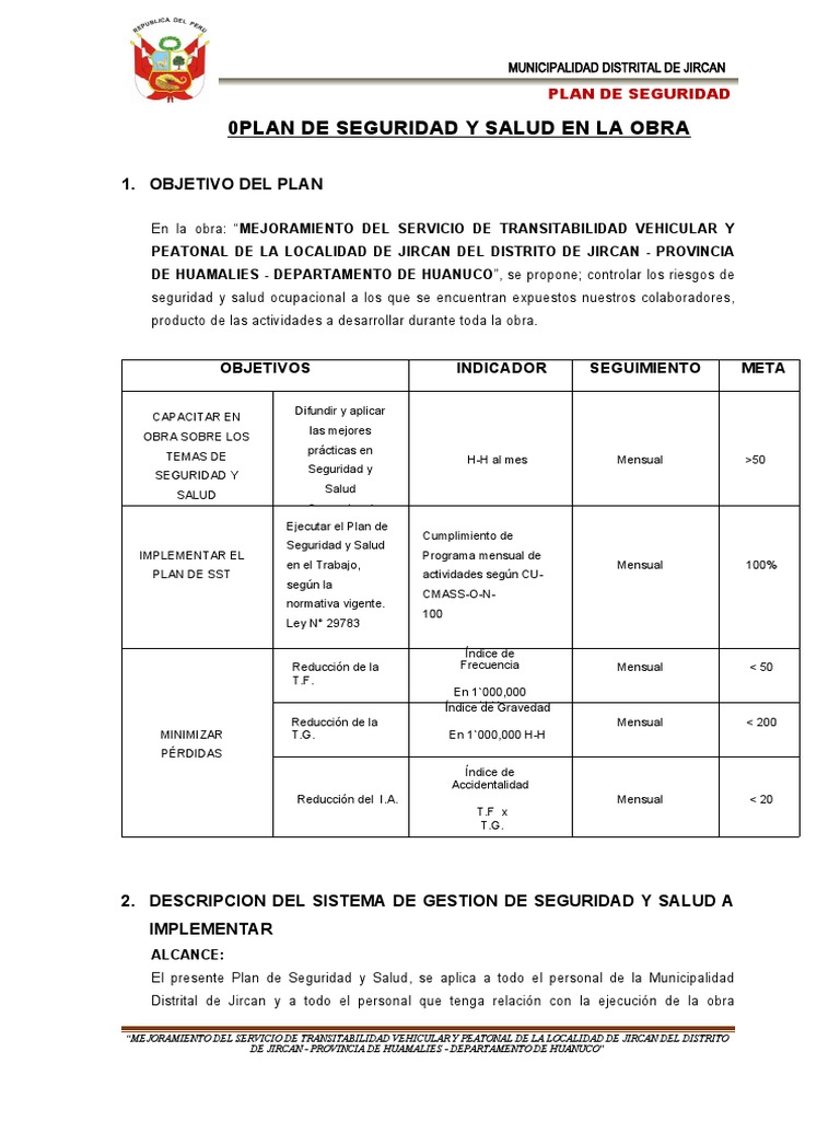 Plan de Seguridad y Salud en Obra | PDF