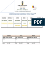 Horario de Clases de 5to D Quimestarl