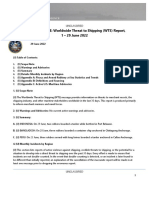 U.S. Navy Office of Naval Intelligence Worldwide Threat to Shipping (WTS) Report, 1 to 29 June 2022