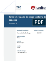 S1 - Tarea 1.1 Cálculo de Riesgo y Retorno de Las Acciones