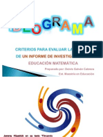 ideograma sobre criterios de cualificaciòn de la investigación en edu-matematicas