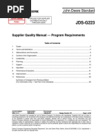 JDS-G223: Supplier Quality Manual - Program Requirements