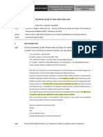 Modelo de Informe Legal Sobre Impedimento de Recibir Documentos No Foliados