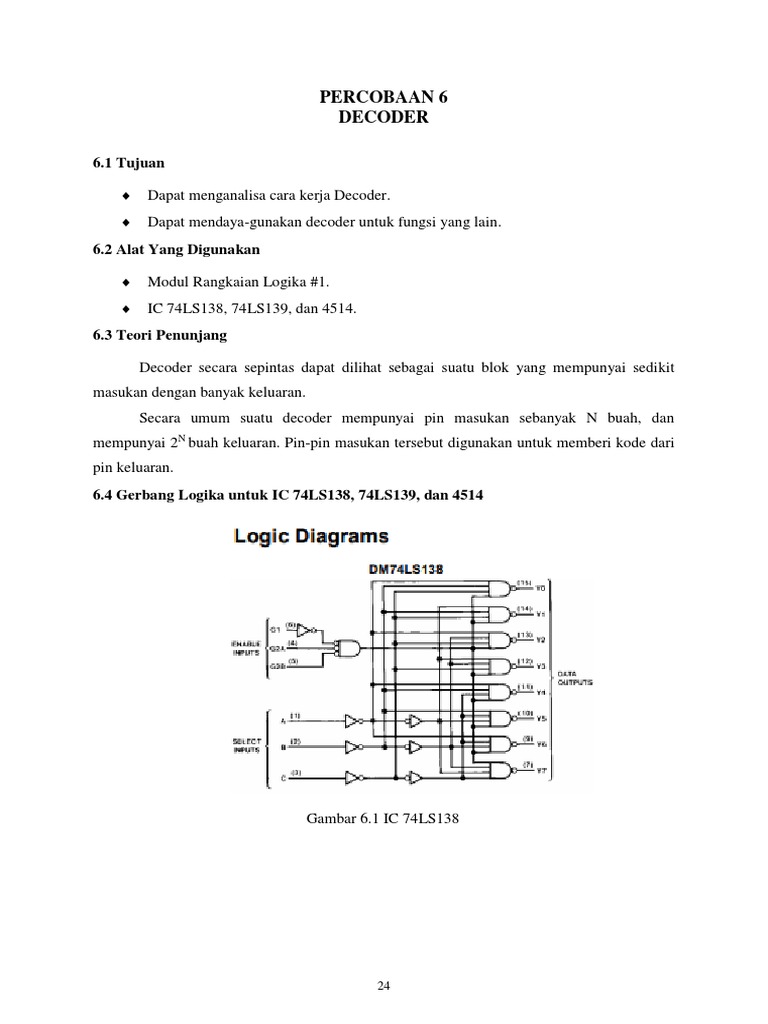 Praktikum Rangkaian Digital Decoder | PDF