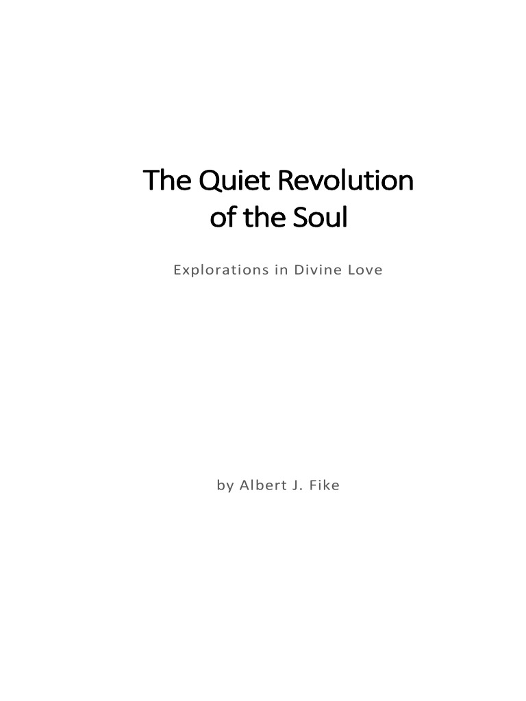 The Quiet Revolution Rev1 Web | PDF | Soul | Prayer