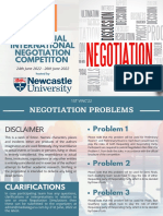 Negotiation Problems For 1st VINC'22