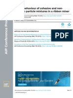 Mixing Behaviour of Cohesive and Non-Cohesive Particle Mixtures in A Ribbon Mixer