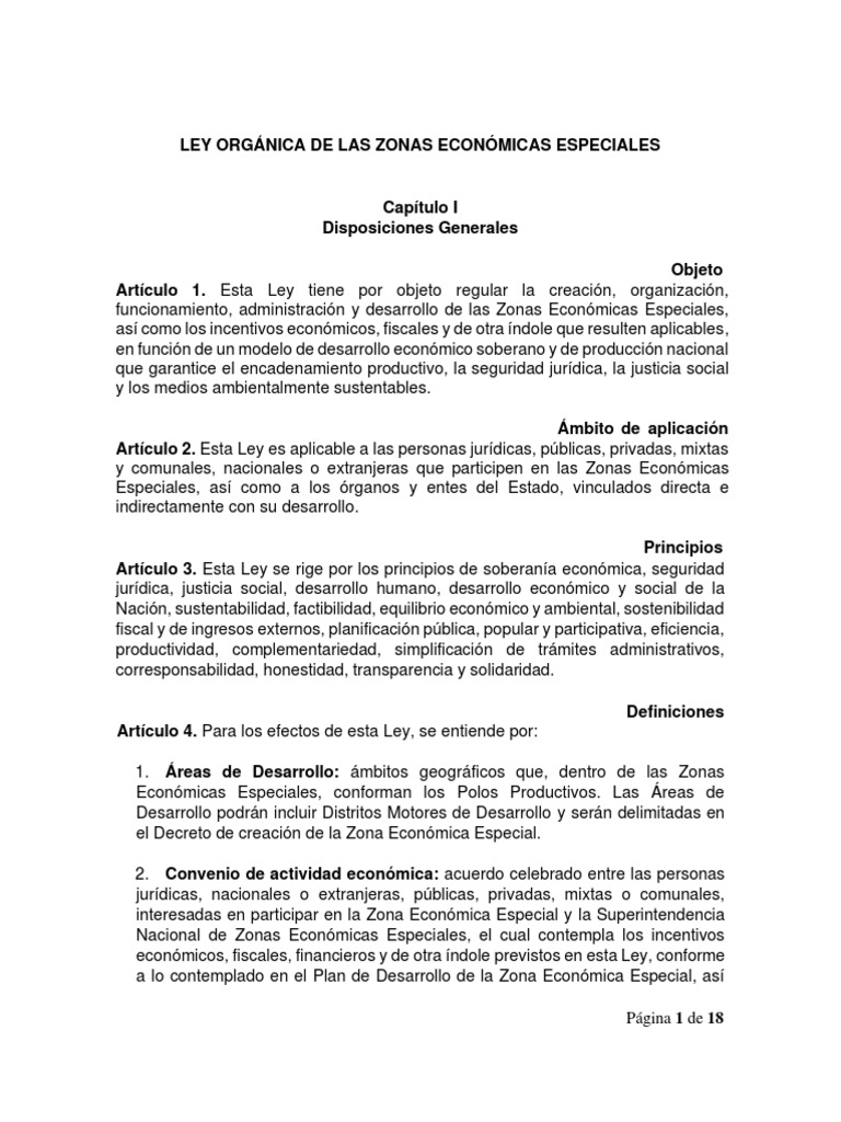 Zonas Económicas Especiales en Venezuela | PDF | aduana | Venezuela