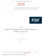 Analise Economica Do Direito Chega Aos Tribunais Do Pais JOTA