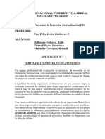 1° Caso Elaborar Perfil de Proyecto - BALBUENA - FLORES - MADUEÑO