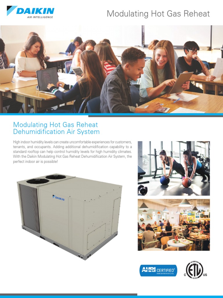 Modulating Hot Gas Reheat Dehumidification Air System PDF Air