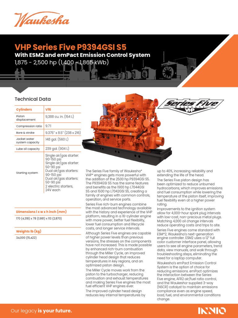 VHP Series Five P9394Gsi S5: With Esm2 and Empact Emission Control ...