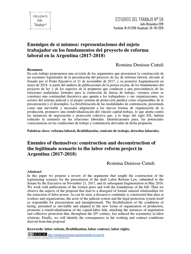 Reforma Laboral en Argentina: Análisis | PDF | Derecho laboral ...