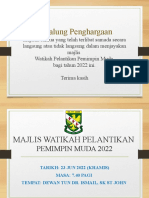 Buku Program Watikah Pelantikan Pemimpin Muda 2022