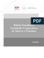 Boletín Estadístico Sociedades Cooperativas de Ahorro y Préstamo Septiembre 2019