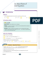 Theorems About Roots of Polynomial Equations: Vocabulary