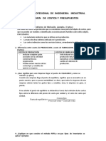 Ii Examen Parcial de Costos y Presupuestos