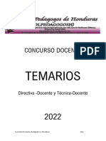 Temarios  Concurso Docente 2022