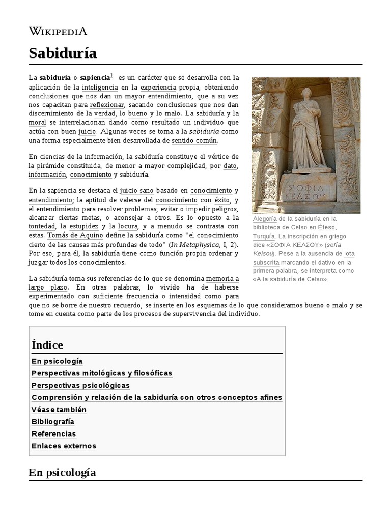 Sabiduría | PDF | Sabiduría | Valor (ética)