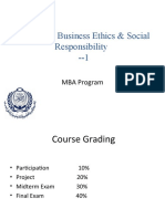 MBA Seminar in Business Ethics & Social Responsibility Syllabus