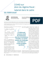 Impact Du COVID Sur La Réadaptation Du Régime Fiscal - IR
