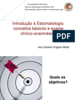 Introdução À Estomatologia e Exame Clínico-Anamnésico