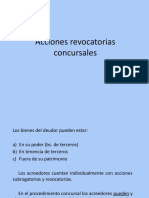 Acciones Revocatorias Concursales