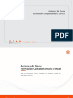 Acciones de Cierre. Formación Complementaria Virtual