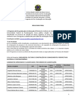 Aprovados e Classificados - Ciências Humanas e Sociais - 2021