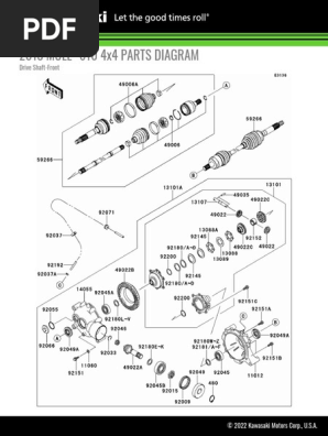 2013 Kawasaki Mule 610 Parts Diagram | PDF | Manufactured Goods