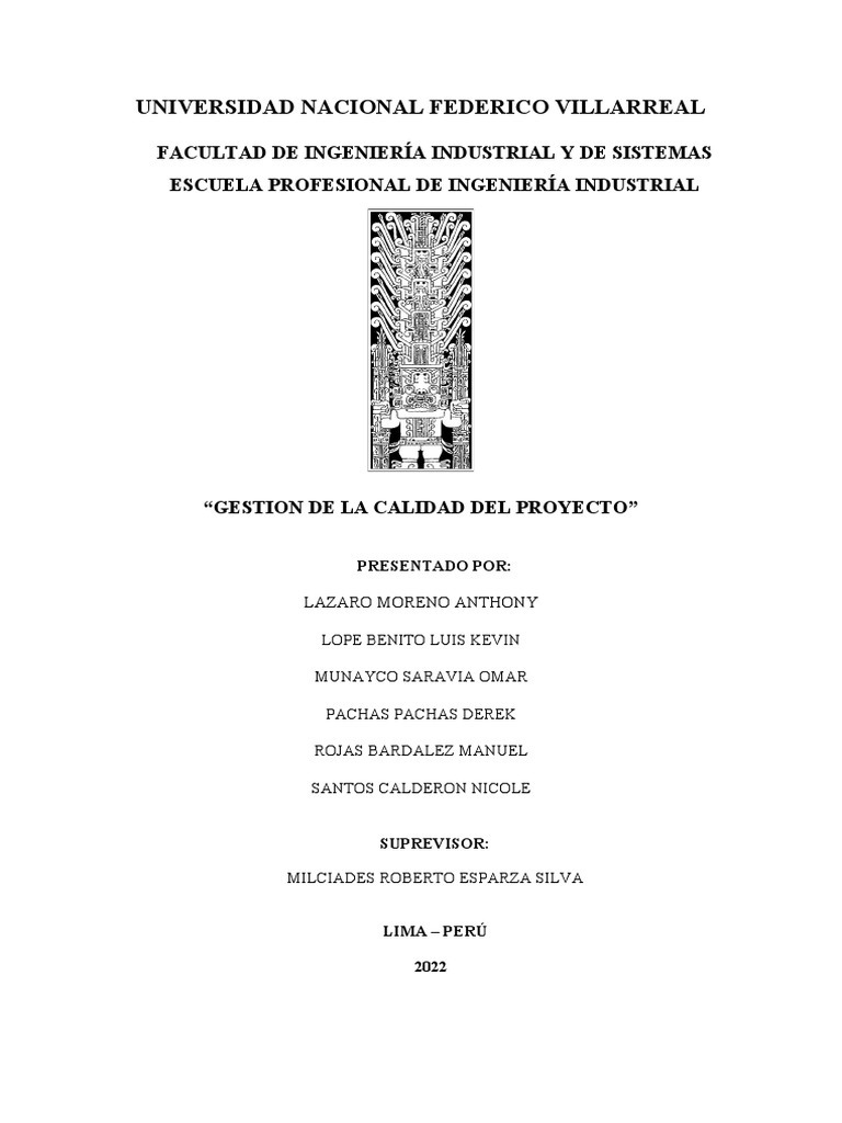 Gestión de Calidad del Proyecto | PDF | Calidad (comercial) | Gestión ...
