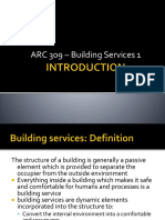 ARC 309 Building Services I - Introduction