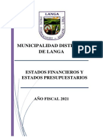 Estados Financieros y Estados Presupuestarios 2021 - M.D. Langa