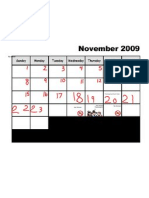 nov calendar 2009