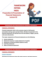 Conceptual Framework & Accounting Standards: Preparation & Presentation of Financial Statements