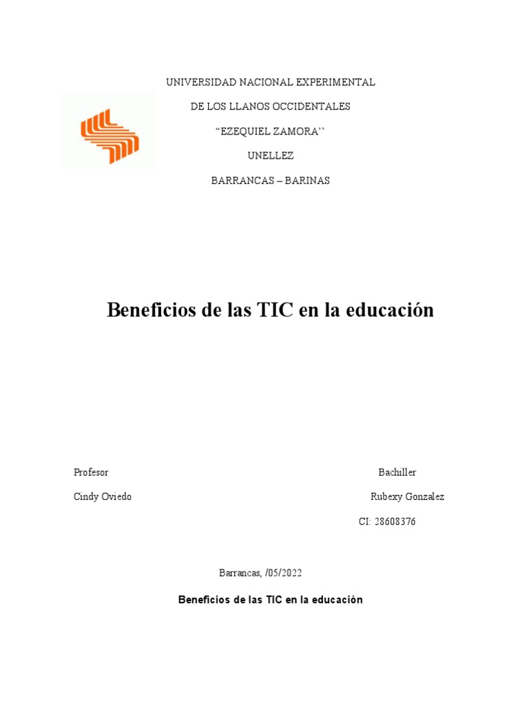 Beneficios de Las TIC en La Educación | PDF | Tecnología de información ...