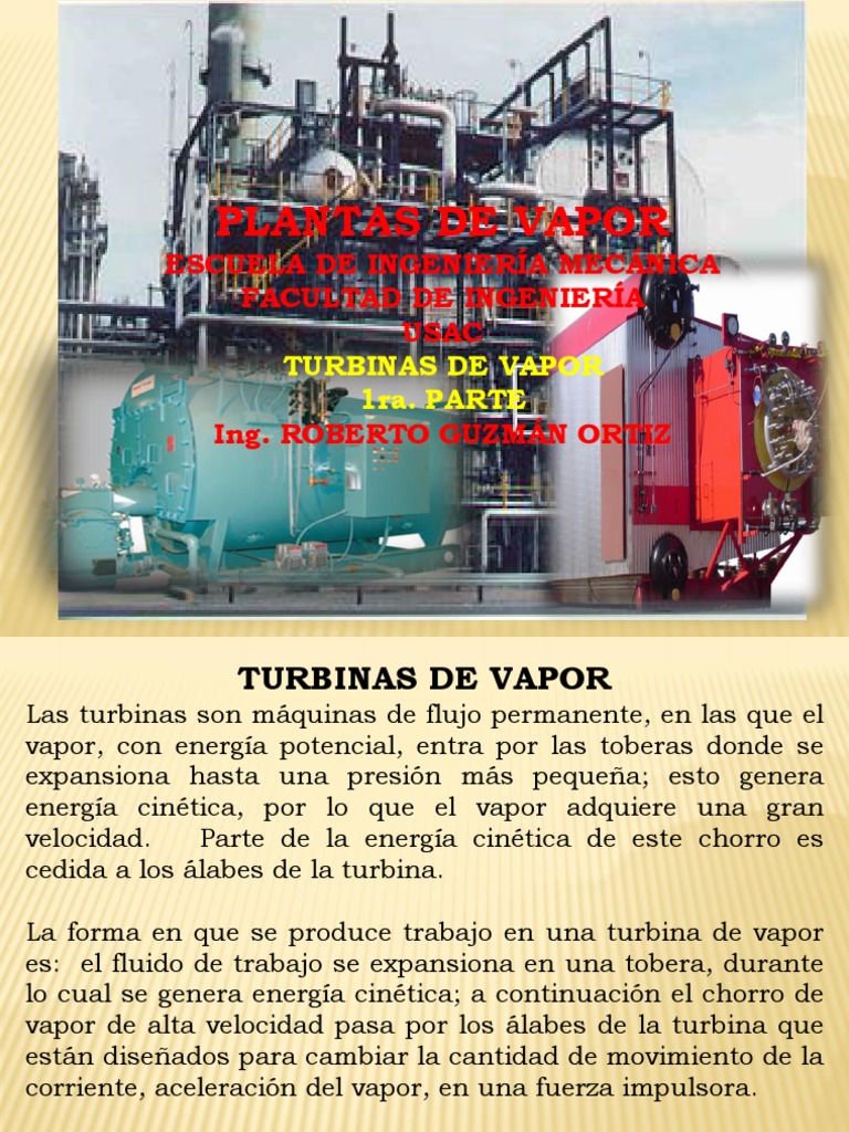 Componentes y Tipos de Turbinas de Vapor | PDF | Máquina de vapor | Turbina