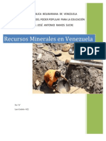 Recursos Minerales en Venezuela