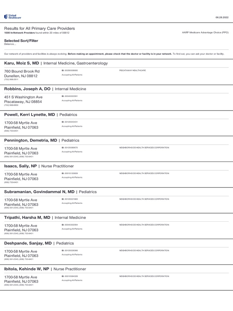 In-Network Healthcare Providers List | PDF | Family Medicine | Nurse ...