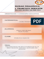 Planteamiento de Ética Profesional en La Labor Docente. Valores y Actitudes Del Docente.