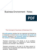 Business Environment - Notes