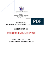 Curriculum & Learning: School-Based Management Dimension #2