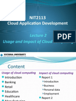 Cloud Application Development: Usage and Impact of Cloud Computing