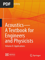 Acoustics-A Textbook For Engineers and Physicists Volume II Applications