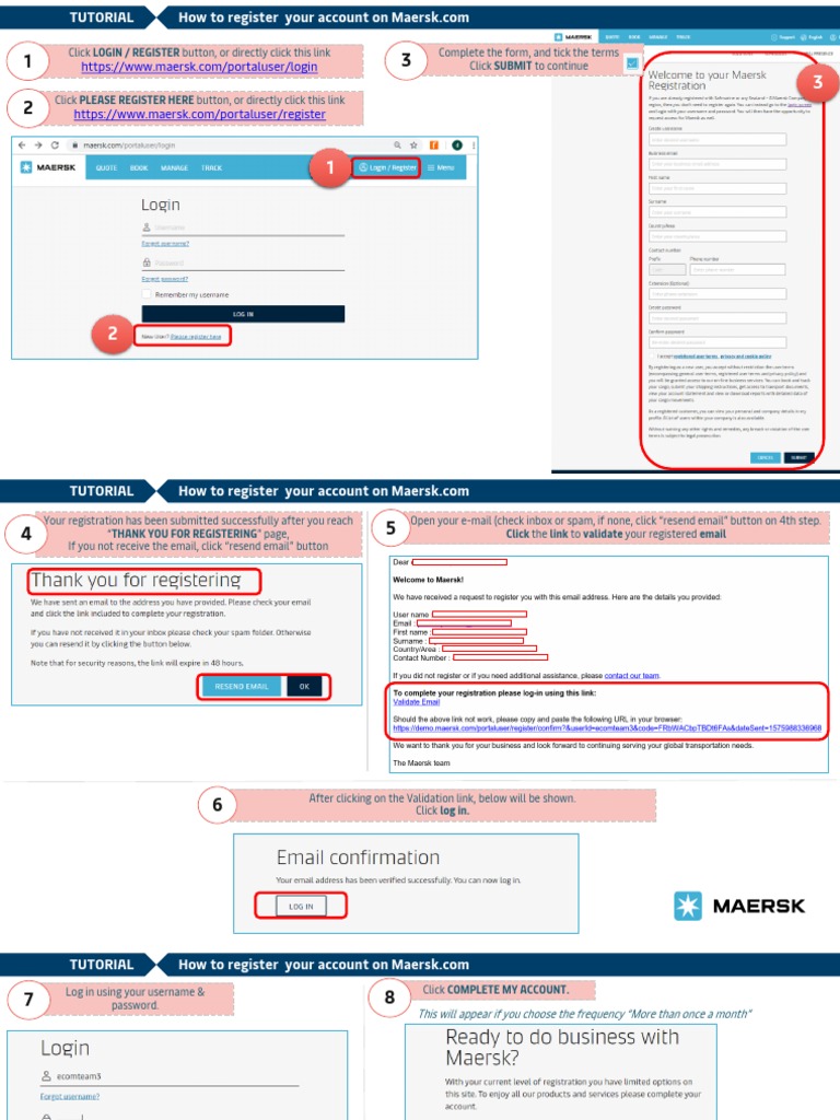How To Register A Username On Maersk  Portal Tutorial 20200213 PDF