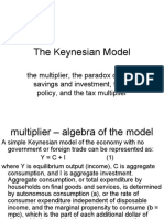 The Keynesian Model: The Multiplier, The Paradox of Thrift, Savings and Investment, Fiscal Policy, and The Tax Multiplier