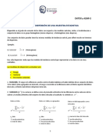 Medidas de Dispersión de Una Muestra Estadistica: Datos Y Azar-2