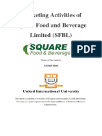 Marketing Activities of Square Food and Beverage Limited