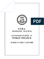 Economics Paper IV Public Finance English Version